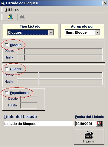 Listado Bloques Servicios